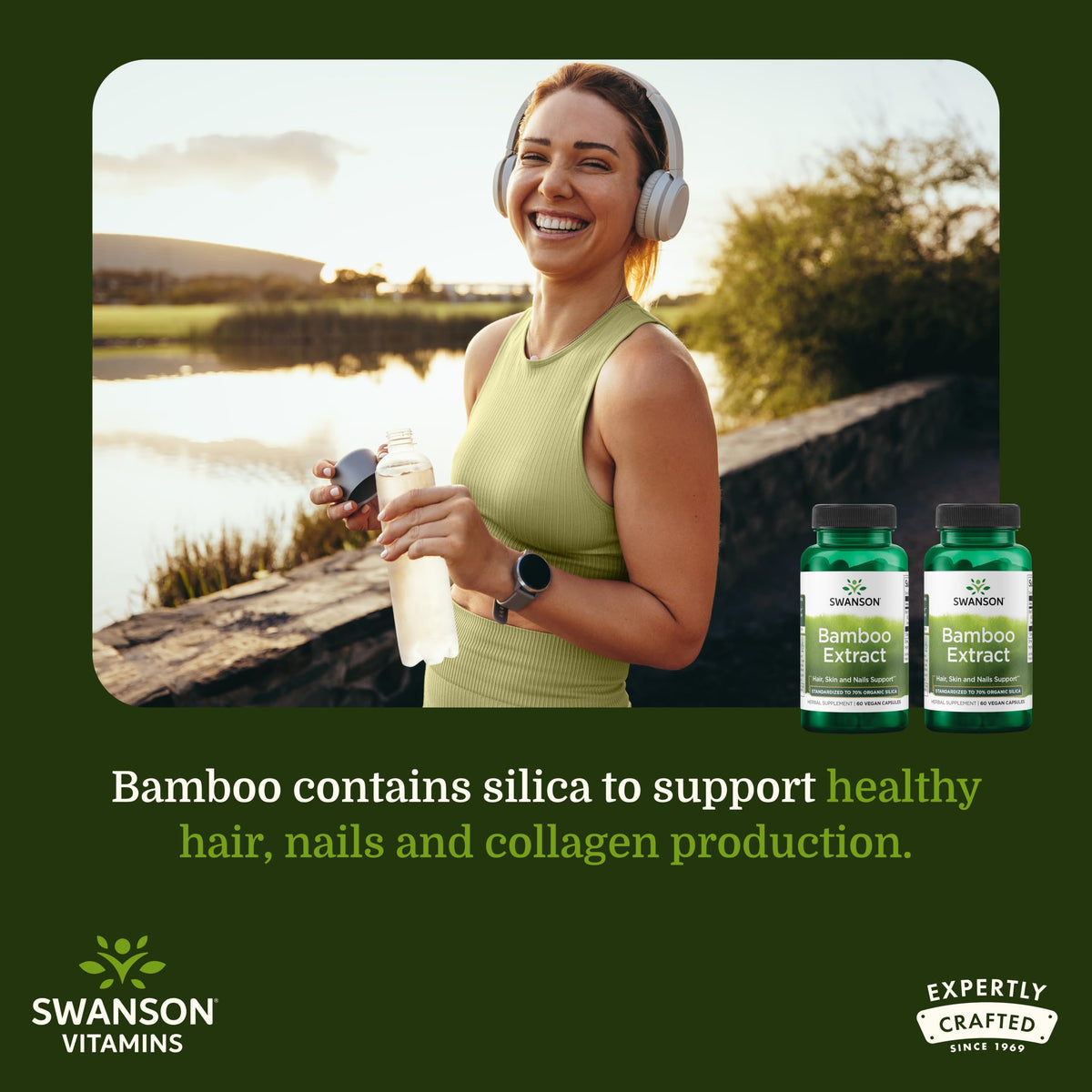 Dos de l'emballage de Swanson Extrait de Bambou 300 mg