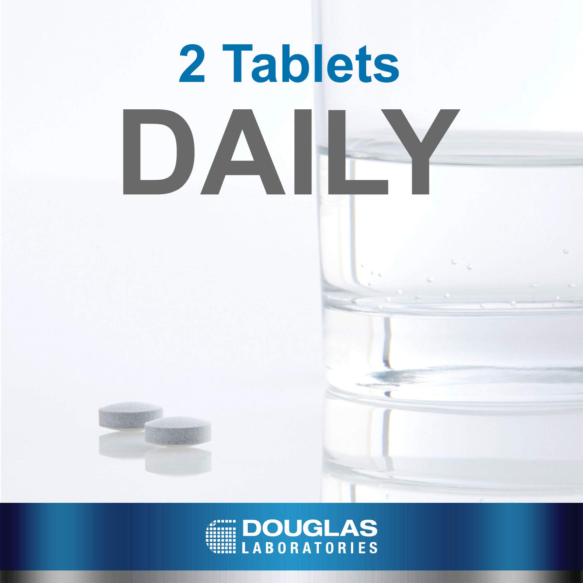 Dos de l'emballage des comprimés de fer Douglas Laboratories, informations nutritionnelles