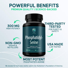 Dos de l'emballage du complément NeuroGuard Phosphatidylsérine