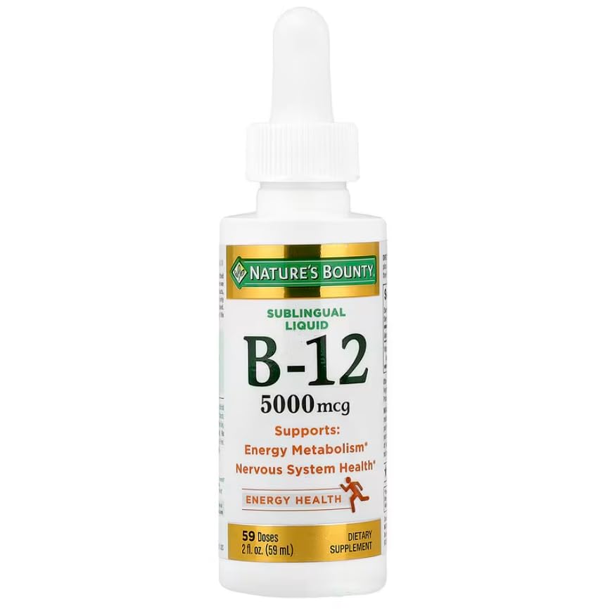 Dos de l'emballage Nature's Bounty B12 Super Strength