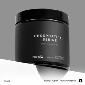 Dos de l'emballage Toniiq Phosphatidylserine 400mg avec informations nutritionnelles