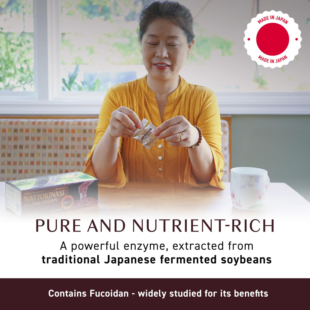 Dos de l'emballage Umeken Nattokinase Plus Fucoidan