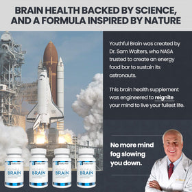 Dos de la boîte de Vitality Now Cerveau Jeune