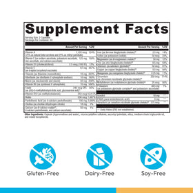 Dos de la boîte de XYMOGEN ActivNutrients montrant les ingrédients