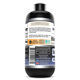 Dos de la bouteille d'Huile de Graines de Nigelle Amazing Nutrition