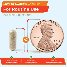 Dos de la bouteille de capsules de psyllium TIME-CAP LABS