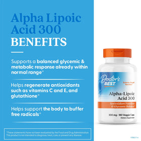 Dos de la bouteille Doctor's BEST Acide Alpha-Lipoïque