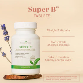 Dos de la bouteille Young Living Super B Tablettes