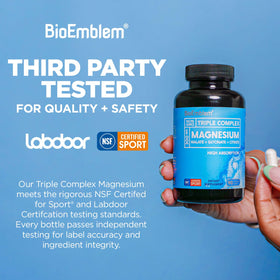 Dos du flacon de BioEmblem Magnésium Glycinate