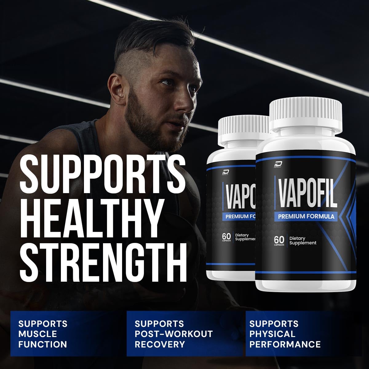 Dos du flacon de capsules Vapofil Indelo avec informations