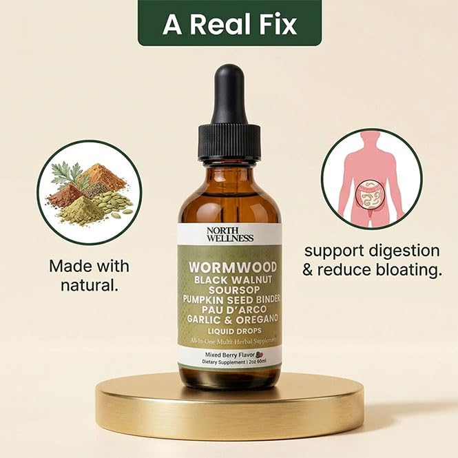 Dos du flacon de l'extrait Herbal Inner Cleanse 60ml