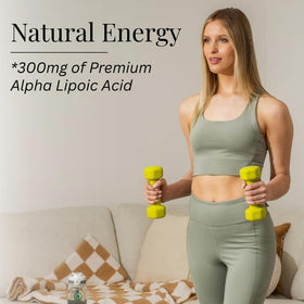 Dos du flacon de Nuray Acide Alpha Lipoïque 300mg montrant les ingrédients