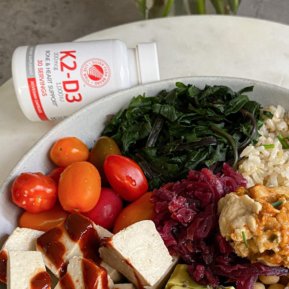 Dos du flacon de Silver Fern K2-D3, informations nutritionnelles