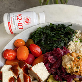 Dos du flacon de Silver Fern K2-D3, informations nutritionnelles