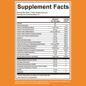 Dos du flacon Rootfibo montrant les ingrédients et informations nutritionnelles
