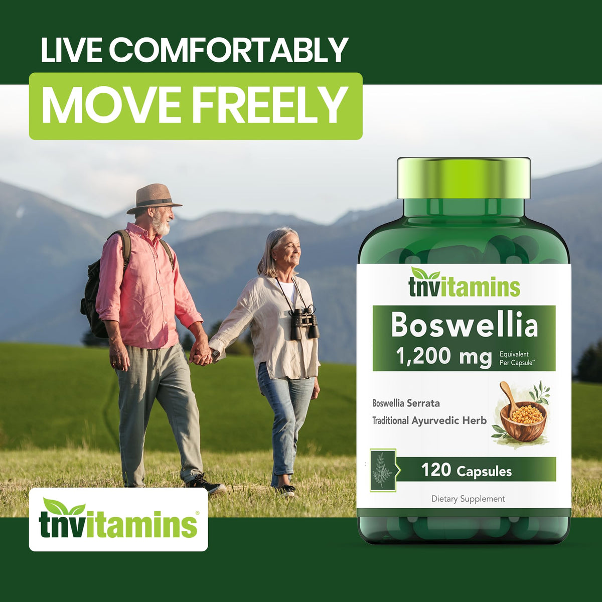 Dosage d'une capsule d'extrait de Boswellia tnvitamins
