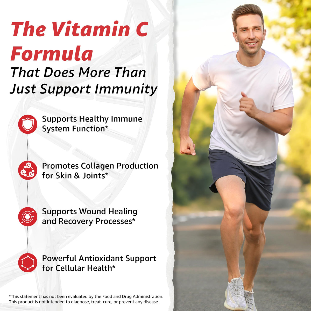 Dosage de 10X Health Vitamine C 1000mg sur une cuillère