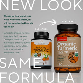 Dosage de 1400mg de curcuma bio par portion avec poivre noir