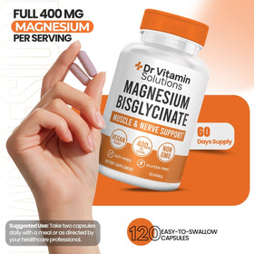 Dosage de 2 capsules de Magnésium Glycinate 400 mg