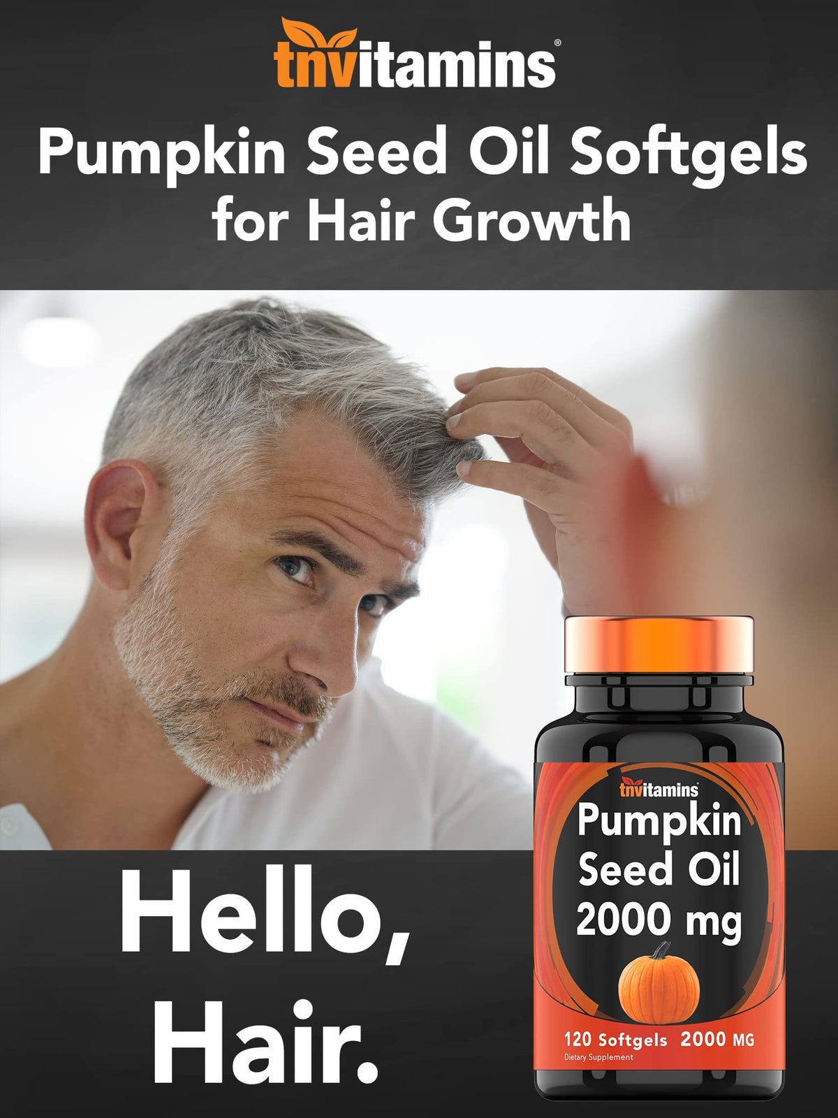 Dosage de 2000 mg d'huile de pépin de citrouille par portion