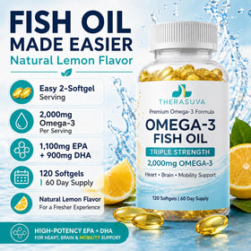 Dosage de 2000mg Omega-3 par portion de TheraSuva
