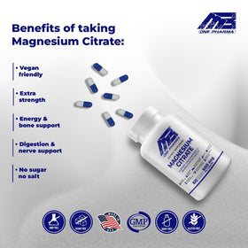 Dosage de 500mg par capsule de Citrate de Magnésium MB One