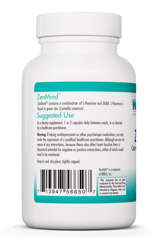 Dosage de 550 mg de GABA et 200 mg de L-Théanine par capsule