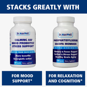 Dosage de 600 mg Ashwagandha et 400 mg Rhodiola sur l'étiquette