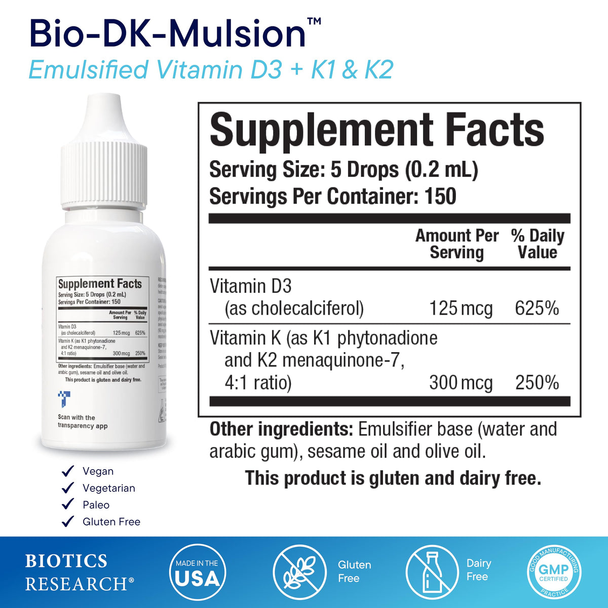 Dosage de Bio-DK-Mulsion™ avec pipette