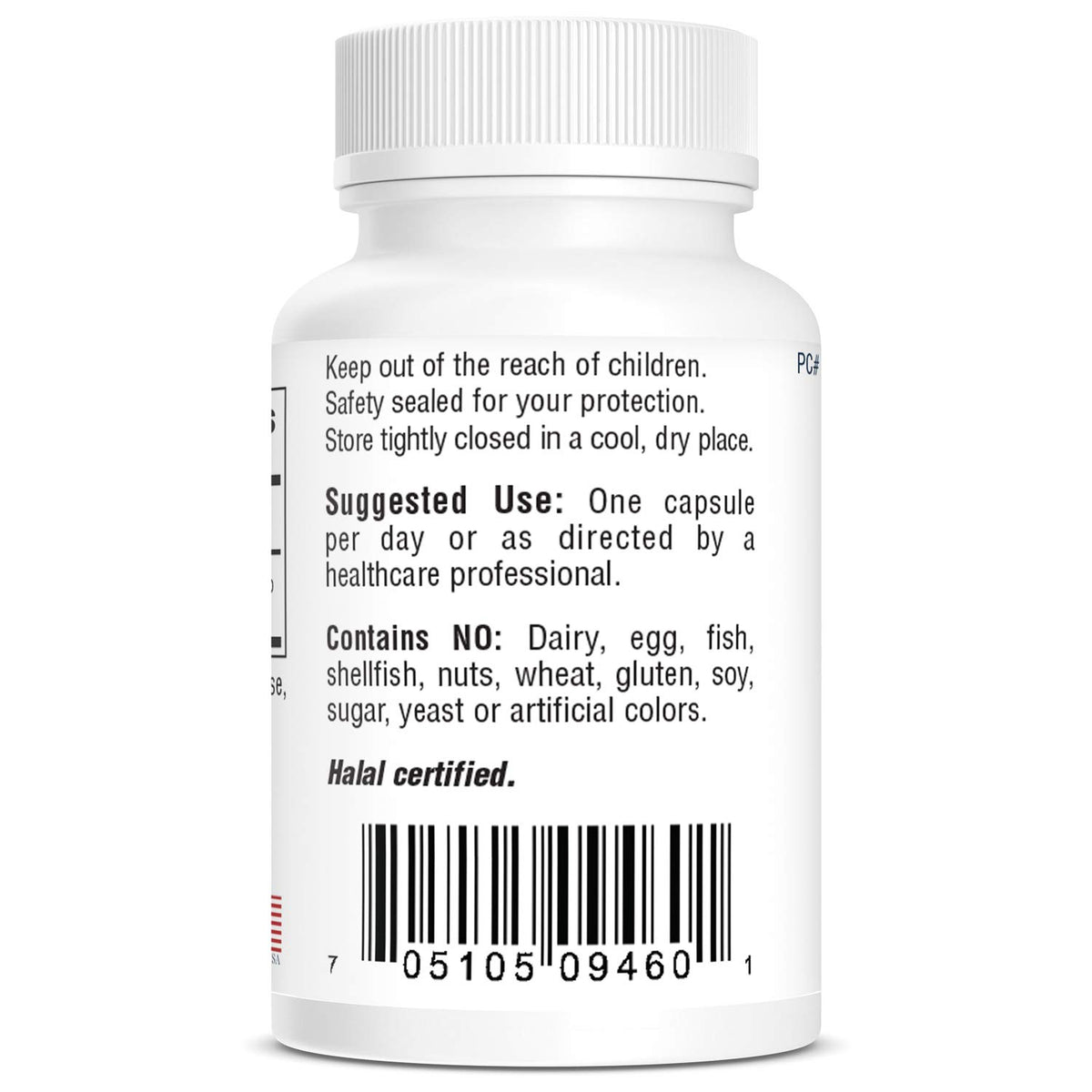 Dosage de Bio-Tech Pharmacal Vitamine D 5000 IU, 100 capsules sur fond blanc