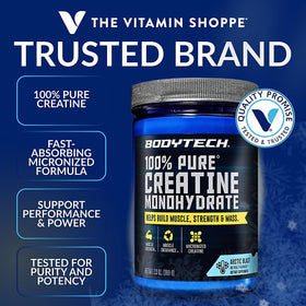 Dosage de BodyTech Poudre de Créatine Monohydrate Pure 100% Arctic Blast 472g avec cuillère