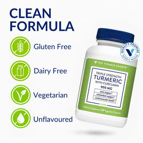 Dosage de Curcuma Triple Force 900 mg avec étiquette visible