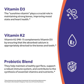 Dosage de Doctor's Recipes D3 K2 avec capsules à côté d'un verre d'eau