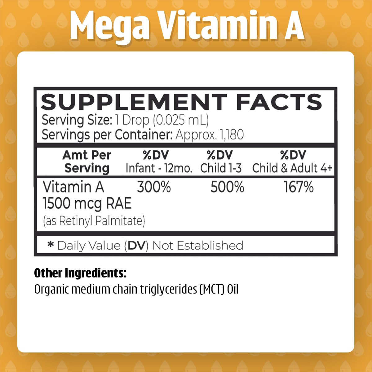 Dosage de gouttes de vitamine A Dr. Green Mom sur une cuillère