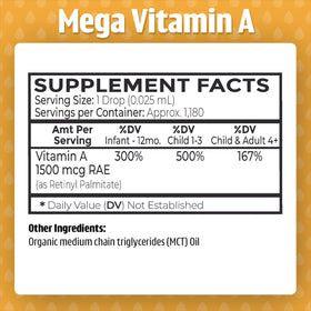 Dosage de gouttes de vitamine A Dr. Green Mom sur une cuillère
