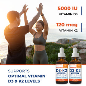 Dosage de gouttes de vitamine D3 K2 Sandhu's dans une cuillère