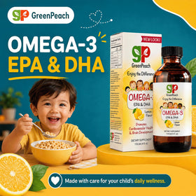 Dosage de GreenPeach Omega 3 pour Enfants dans un smoothie