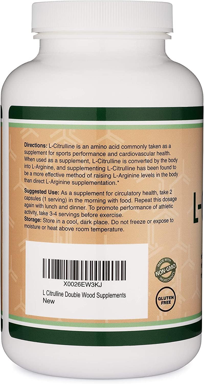 Dosage de L-Citrulline 1 200 mg, 210 capsules dans le flacon