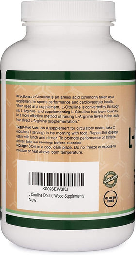 Dosage de L-Citrulline 1 200 mg, 210 capsules dans le flacon