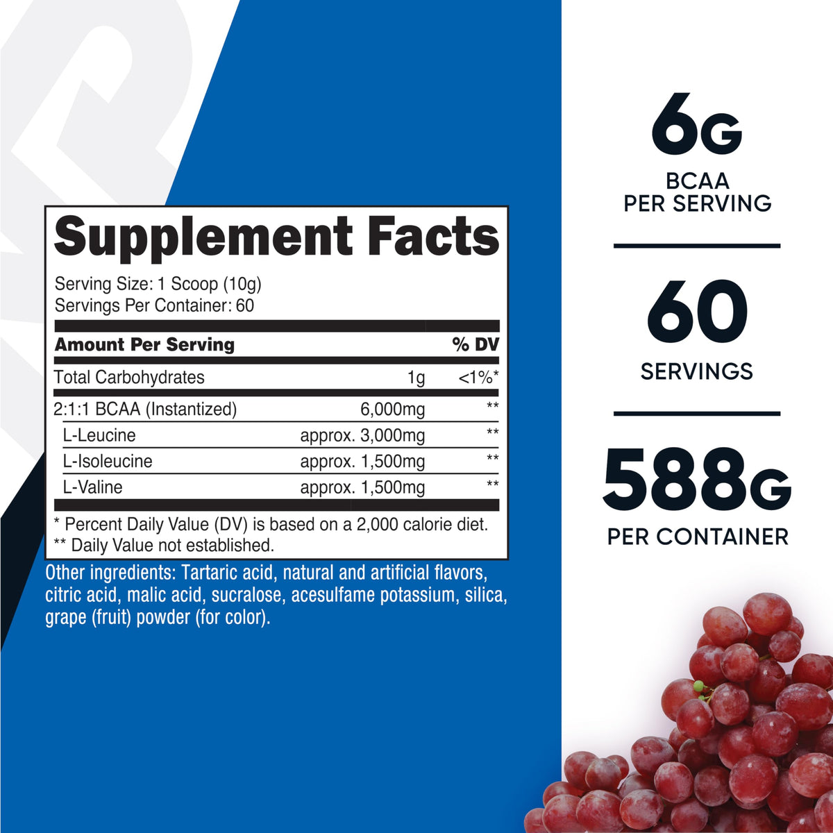 Dosage de la poudre BCAA Nutricost dans une cuillère