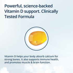 Dosage de Metagenics Vitamine D3 5000 UI sur une cuillère