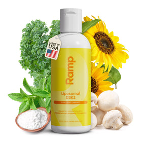 Dosage de Ramp Nutrition Liposomal D3 K2 2ml dans une cuillère