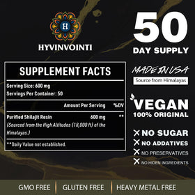 Dosage de résine de Shilajit Himalayen avec bâtonnets de mesure