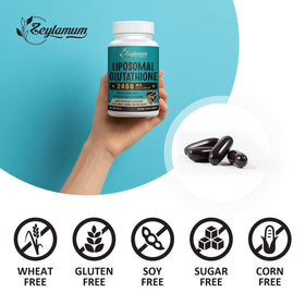 Dosage de Zeylamum Glutathion Liposomal 2400 MG sur une cuillère