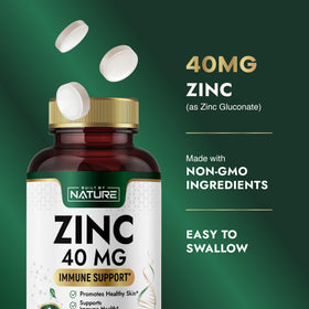 Dosage de Zinc 40 mg en tablettes, format pratique