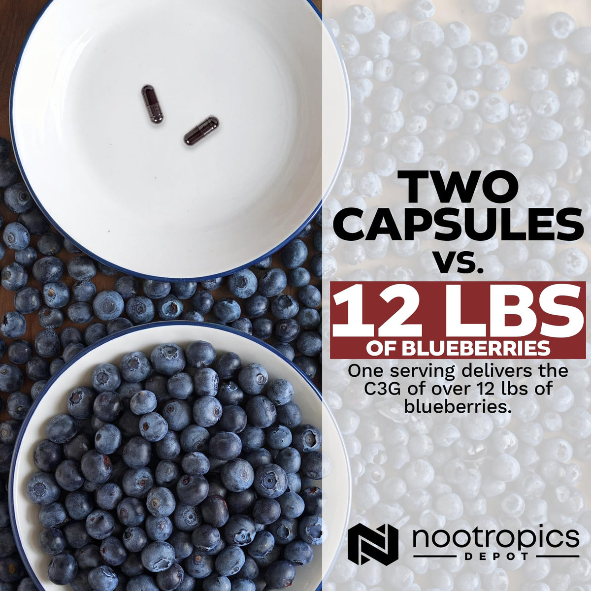 Dosage des capsules de Cyanidine 3-Glucoside Nootropics Depot