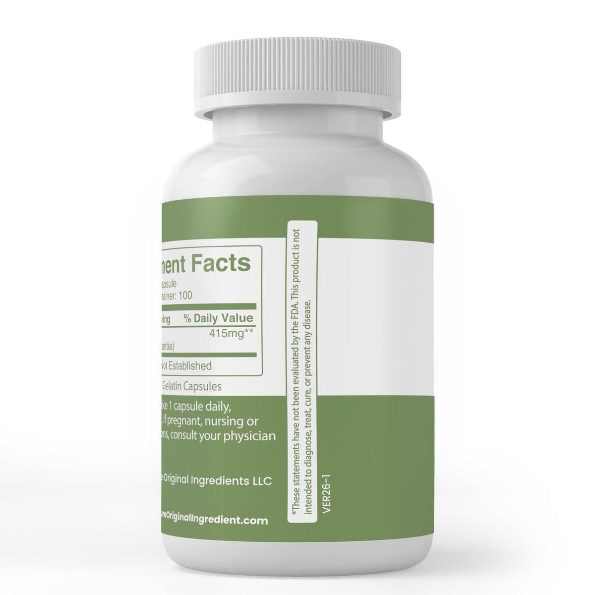 Dosage des capsules de Melon Amer PURE ORIGINAL INGREDIENTS