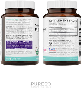 Dosage des capsules de Sureau Bio PURE CO