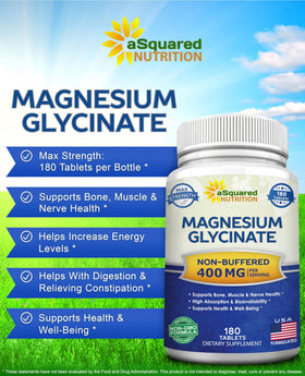 Dosage des comprimés de Magnésium Glycinate aSquared Nutrition
