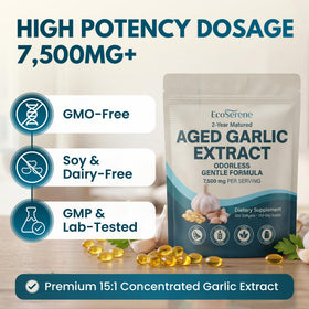 Dosage des gélules d'ail vieilli ECOSERENE 7500mg